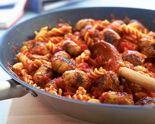 Red Pesto Sausage Pasta