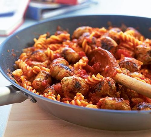 Red Pesto Sausage Pasta